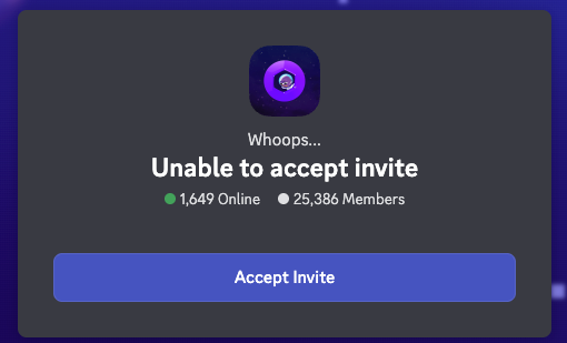 dajie1987's tweet photo. @0xFastLane I need help. I’m unable to join the Discord. https://t.co/BkaWSXcNTZ