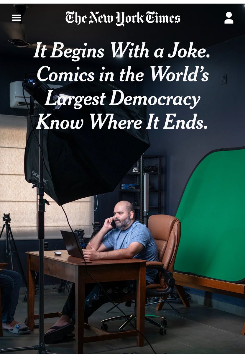 thepeeinghuman's tweet image. Ek time pe Indian comedy scene mein “destroy” karne ka matlab hota tha that a comedian’s jokes did really well on stage. Now if jokes do well toh pehle stage destroy hota hai aur phir comedian ka career.
nytimes.com/2025/10/03/wor…
@kunalkamra88