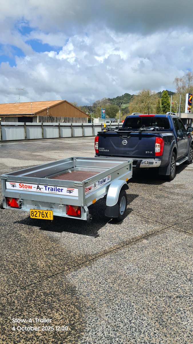 Stow_A_Trailer's tweet photo. We met our latest Wanganui customer this morning half way so they can receive their Stow-A-Trailer with spare wheel cheaper and quicker than delivering.  They were very impressed with the design and strength of their trailer. https://t.co/ODxfowLHRW