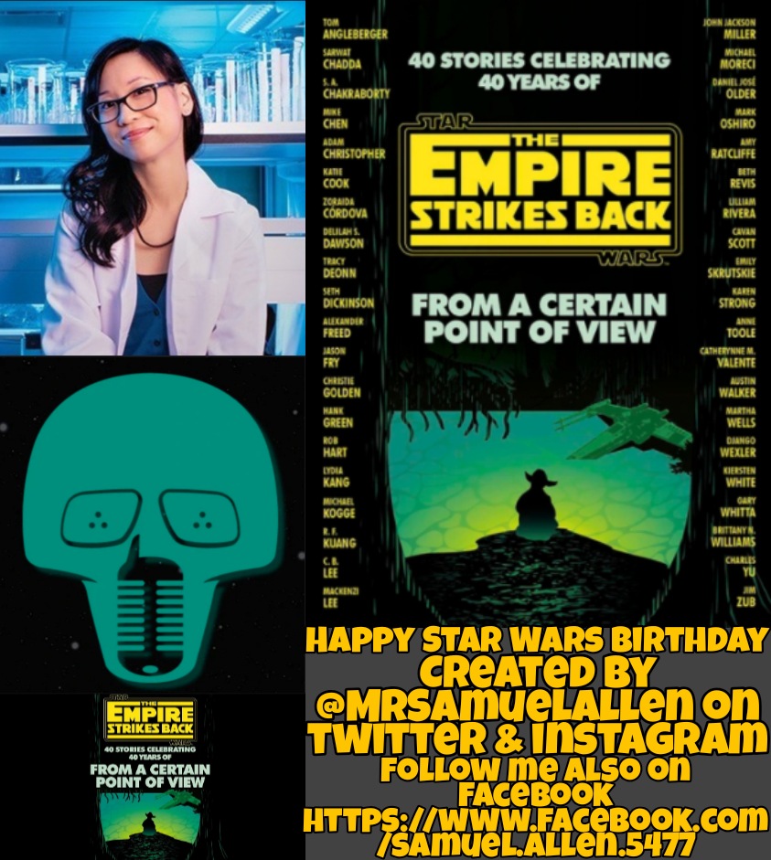 MrSamuelAllen's tweet image. Happy Birthday to
#LydiaYKang, she wrote short story #RightHandMan published in
#FromACertainPointOfViewTheEmpireStrikesBack, #TheHighRepublicCataclysm short
story #TheCallOfCoruscant in #TheHighRepublicTalesOfLightAndLife. May she have a
good one.