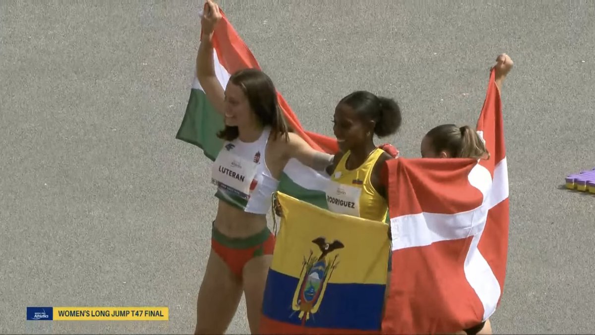 LuigiMarchelle's tweet photo. KIARA RODRÍGUEZ ES TETRACAMPEONA MUNDIAL DE SALTO LARGO T47!! Bastó con el primer salto!!! 6.29m para su Cuarto Oro en esta prueba! Ya son 7 Oros en Mundiales de Paratletismo!! https://t.co/wNjJwjBxXz