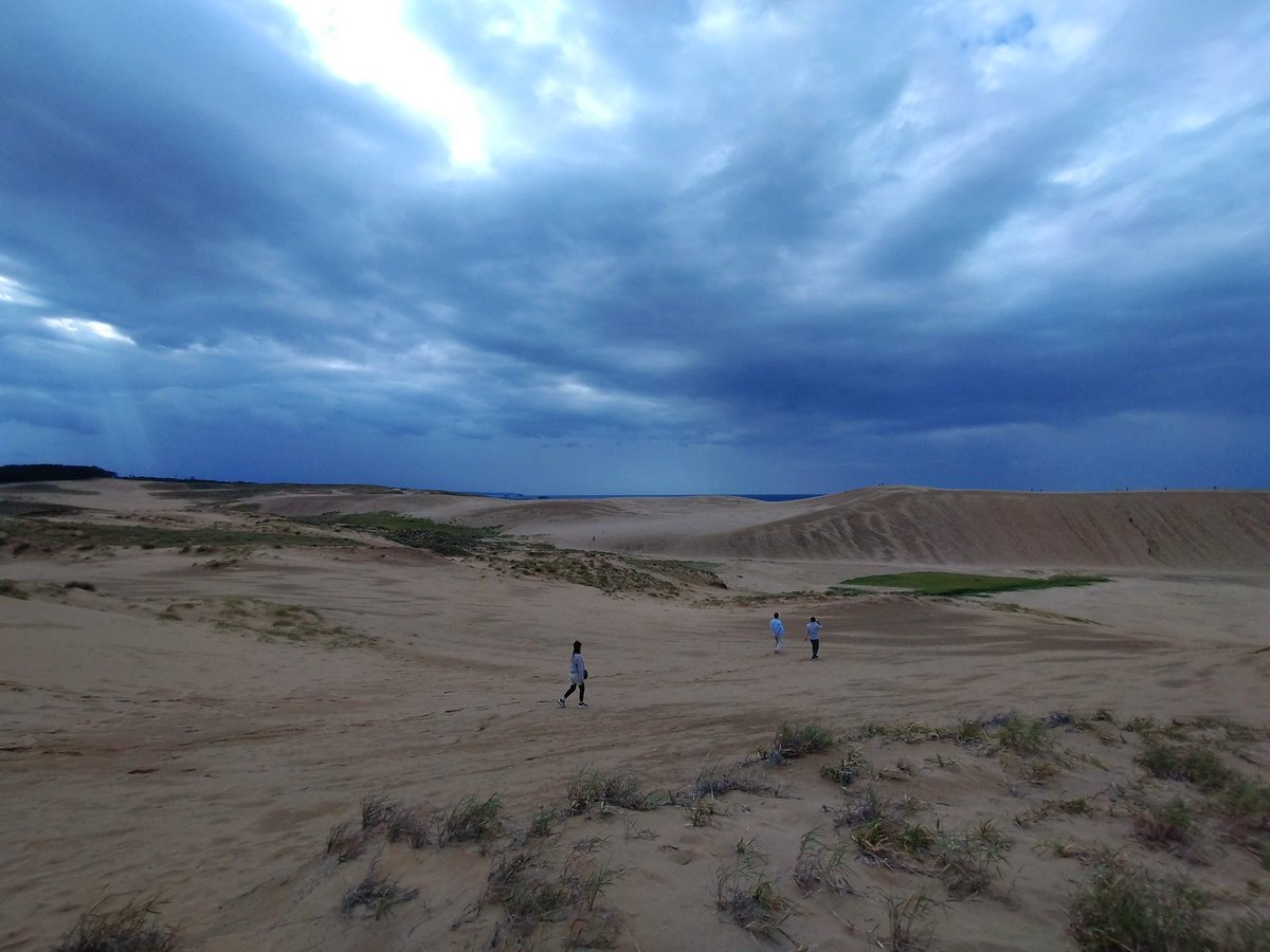 鳥取砂丘を散歩中