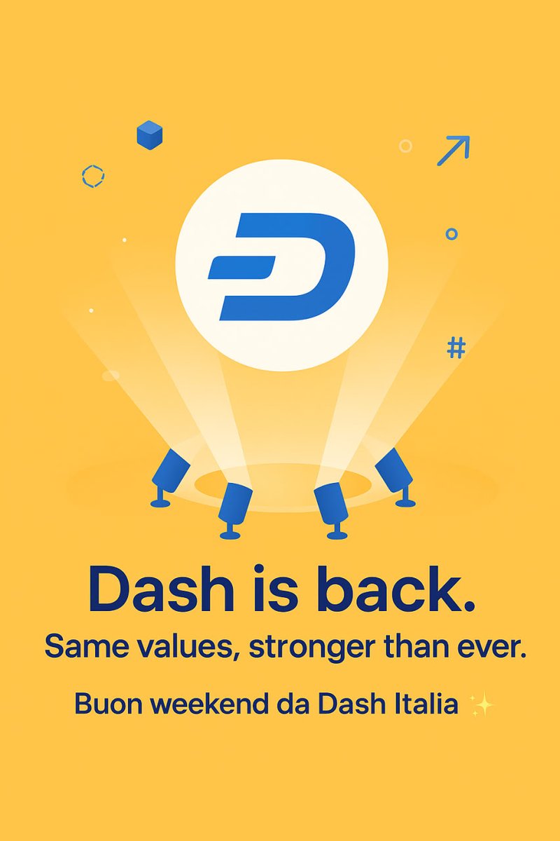 ItaliaDash's tweet image. ✨ Weekend vibes powered by $Dash.
Ancora qui, ancora forte, ancora fedele ai suoi valori. 🚀

#Dash #CryptoWeekend #BackToTheFuture #Freedom