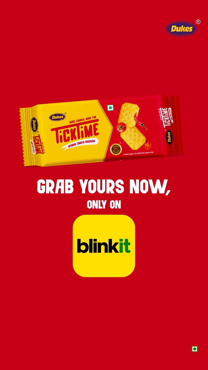 dukesindia1's tweet image. Crunch that makes every moment better. 💛   
#DukesIndia #Ticktime #SnackTime #SpanishTomato #NewLaunch #CrunchyDelight #TastySnacks #SnackGoals #EveningCravings #SnackLovers #blinkit