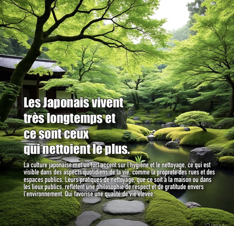 pres_reine's tweet image. 🇯🇵🎎🏯 Les Japonais vivent très longtemps, ils ont des philosophies de vie différentes. Ils nettoient beaucoup.

#Prévention #nettoyage #zen #spiritualité #longévité #espérancedevie #santé #reinedesprés