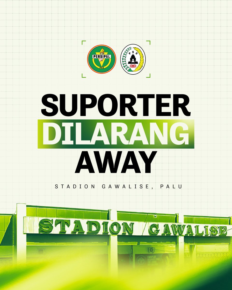 PSSleman's tweet photo. Larangan away bagi suporter tim tamu masih berlaku. 

PSS Fans, silakan dukung PSS dari rumah dan berikan doa terbaik untuk Super Elja! 🦅

#PSS #COSE #PersipalVsPSS https://t.co/IS4MTzAdPH