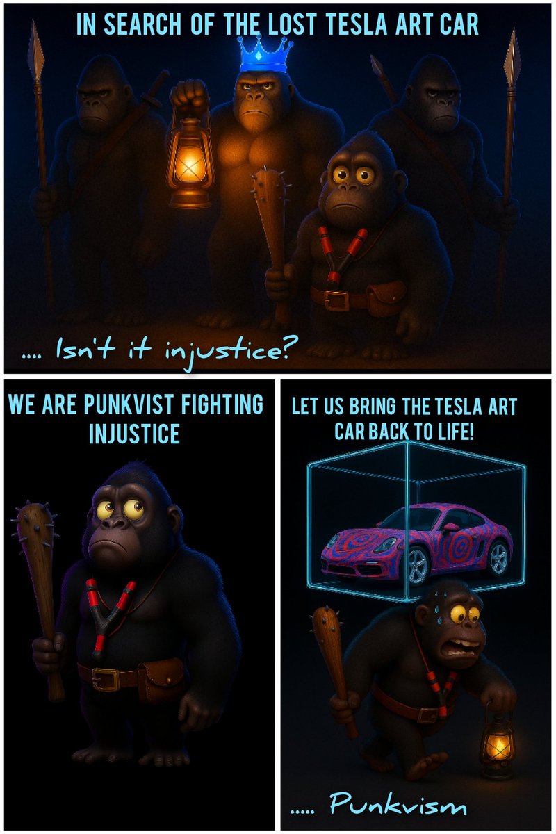 bedrum02's tweet image. Isn't it unjust? Isn't it injustice for this treasure to have disappeared? The lost Tesla art car coming back! @PUNKVISM @TeslaArtCar
By Punkvism x Dogecoin x JC Philanthropies 

 #PUNKVISM #TeslaArtCar #dodgecoin