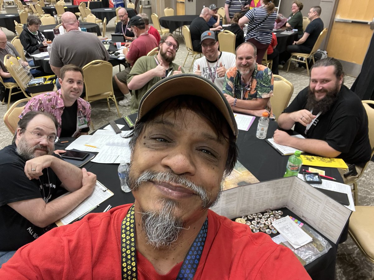 VALiant573's tweet photo. At @NukeCon Day One, I brought @Wizards_DnD Legends of Greyhawk play to my hometown Omaha, presenting our first two events, @Skerrit7h3green A Village Called Hommlet and @shawnmerwin Darkness in Nulb! #DnD #LegendsofGreyhawk https://t.co/if0wo9kSbH