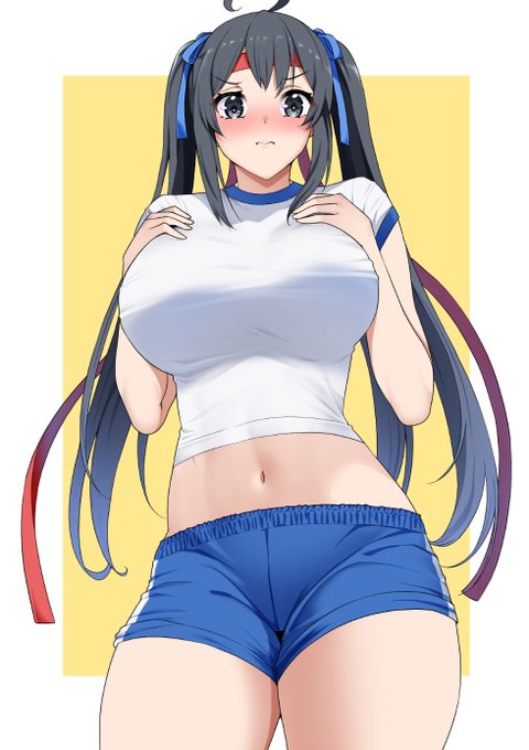 Skeb依頼の借りた体操着のサイズが合わないご依頼者様のOCです 