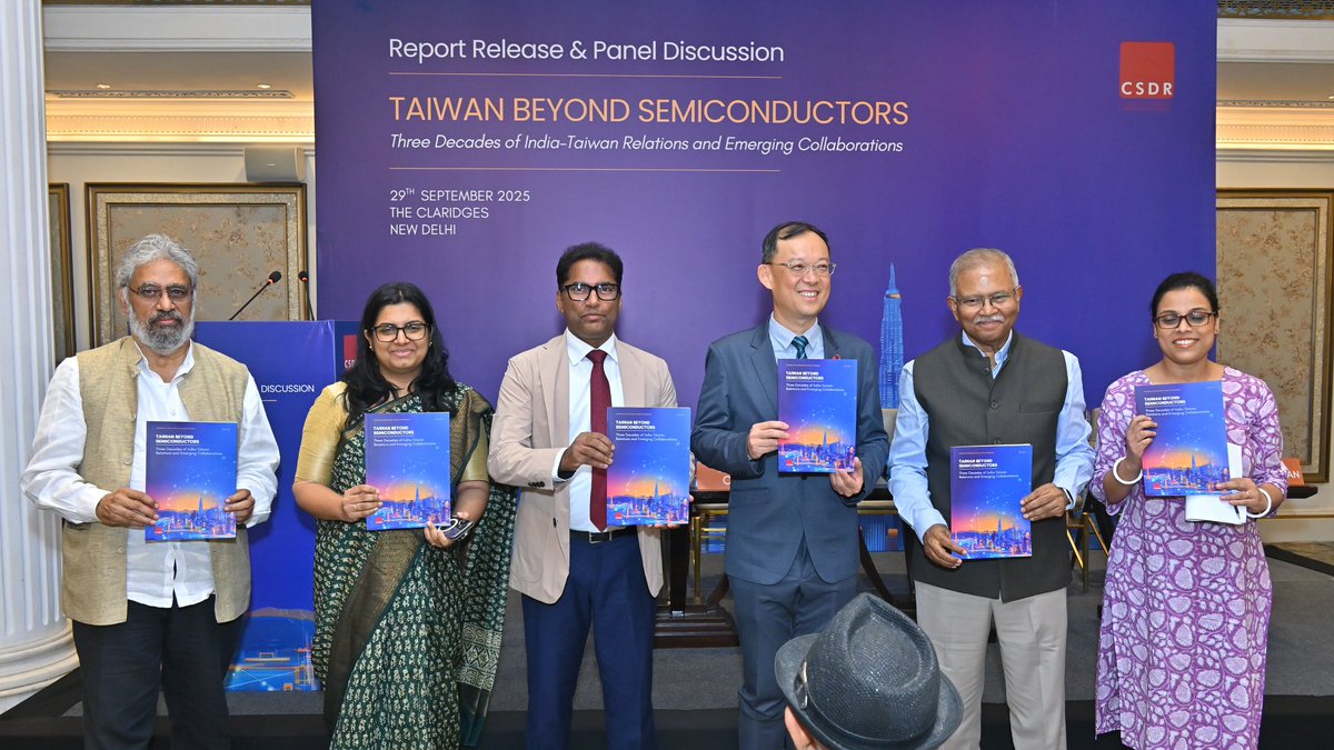 lakshmyrkrish's tweet image. Privileged to speak at an eminent panel on #India–#Taiwan cooperation on emerging technologies hosted by @CSDR_India.

The session featured a keynote by Prof @MohanCRaja and was expertly moderated by Dr @HappymonJacob. 

 @orfonline