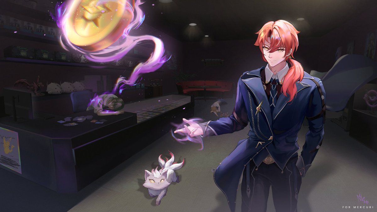 That's quite the deck you've got there. Fancy a game? I promise to keep it fair. We can even make a wager of it. Wouldn't that be fun?

The stakes? Oh don't worry, we'll talk about that after the game.

So what do you say? Do we have a deal?

🎨<a href="/N4teArt_/">N4tte | Vgen open</a>