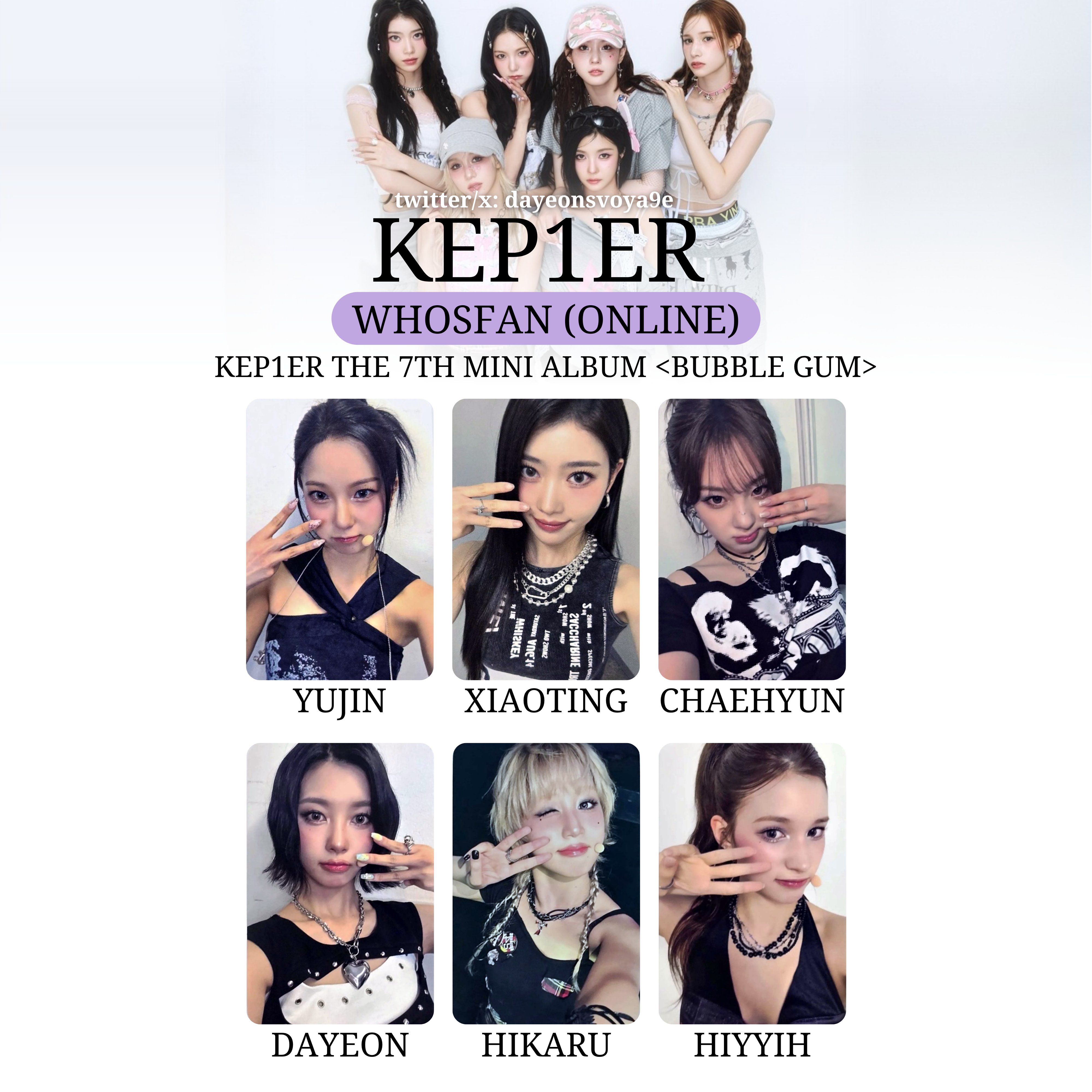Kep1er BUBBLE GUM ヒエ ユジン ユニットサイン入りポラ チェキ Kep1er BUBBLE GUM ヒエ ユジン ユニットサイン入りポラ チェキ