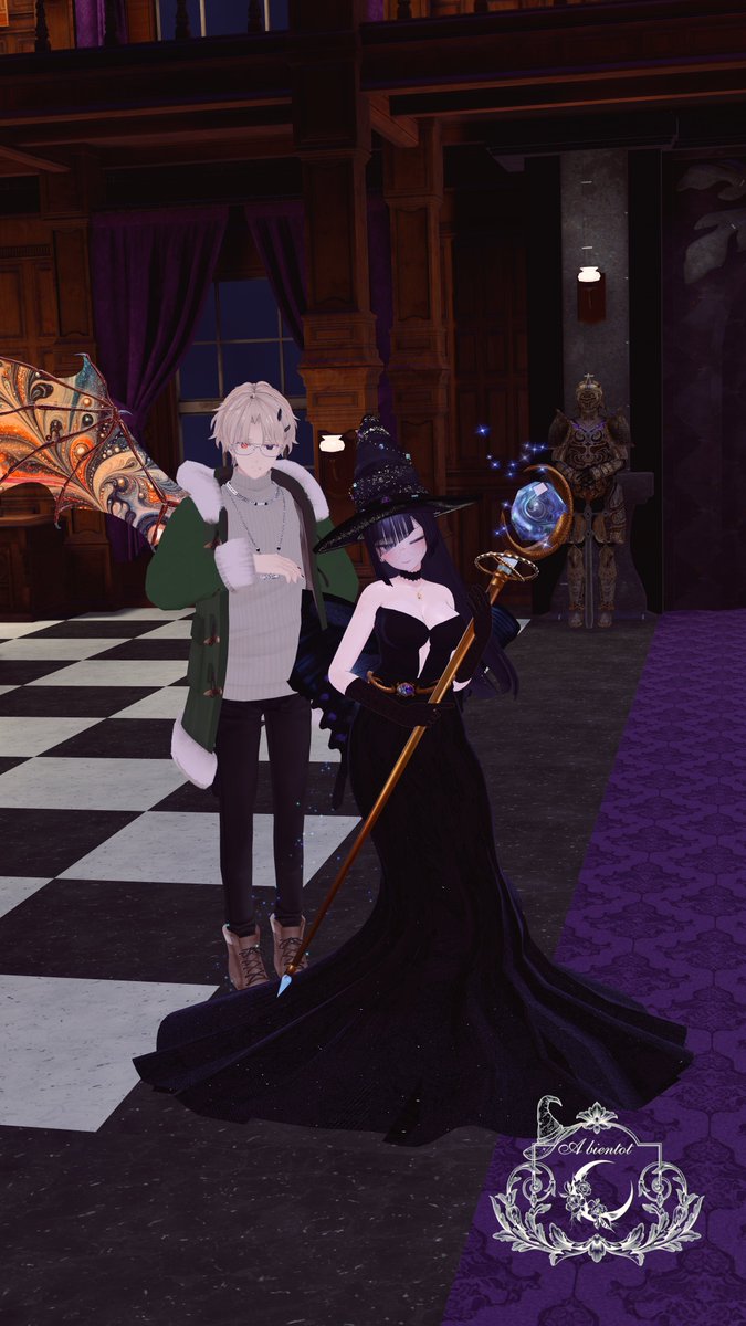 #VRC_魔女集会
おはよう。
久しぶりに魔女集会に顔を出したのだけれど
人間界から来た中では
今までで一番変わった者と会ったわ。
コレクションとして保存したいところだったけど
安全に帰らせるのが大魔女様との約束だから仕方ないわねえ…