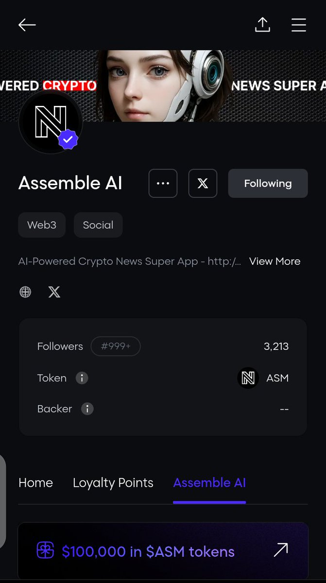 CRYPTOMONIEE's tweet image. 🫡GM CT,
🌍 The future isn’t written in code alone, it’s written in communities of Aura.
@Assemble_io is rewriting crypto news with AI.
On Galxe 🌠Starboard, your role is simple: create, engage, resonate.
Do it right and Aura becomes 💰$100k.
#AssembleAI #NS3 #ASM
