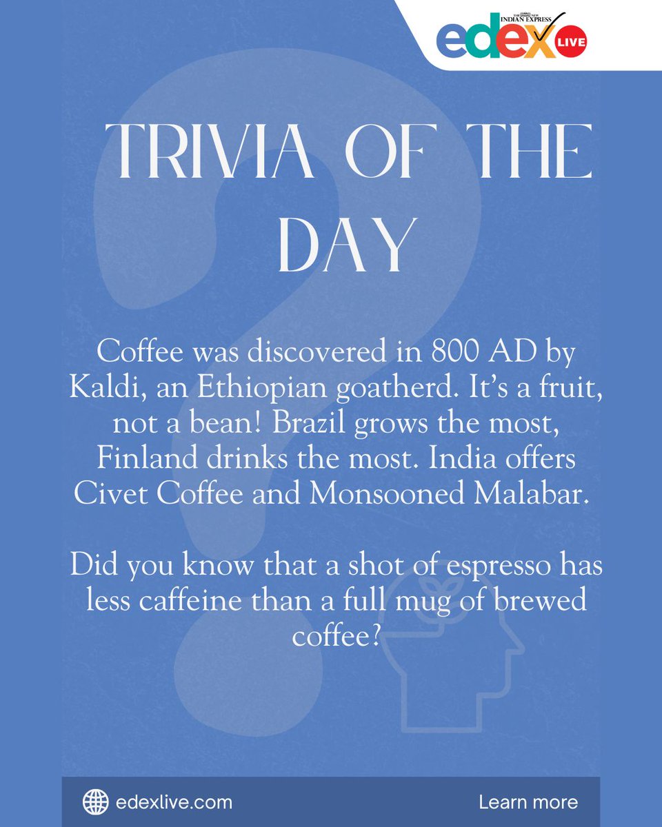 Brewed in history, sipped in style! ☕ 

<a href="/doctorlalitha/">Lalitha Balakrishnan</a> 
#CoffeeFacts #edexlive