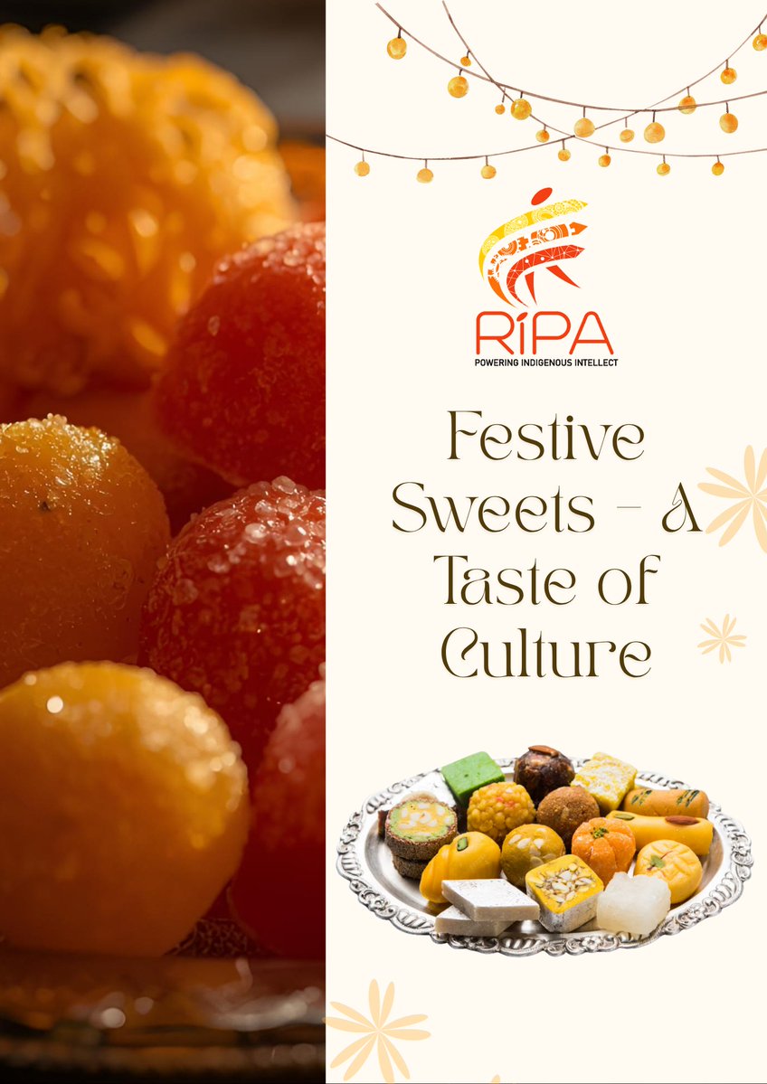ripaonlineindia's tweet image. Sweets are more than just treats; they represent emotions, love, and celebrations, especially during Indian Festivals where sharing sweets is essential.

Read more: ripaonline.com/festive-sweets…

#RIPA #GITag #FestiveSweets #DiwaliWithGIProducts