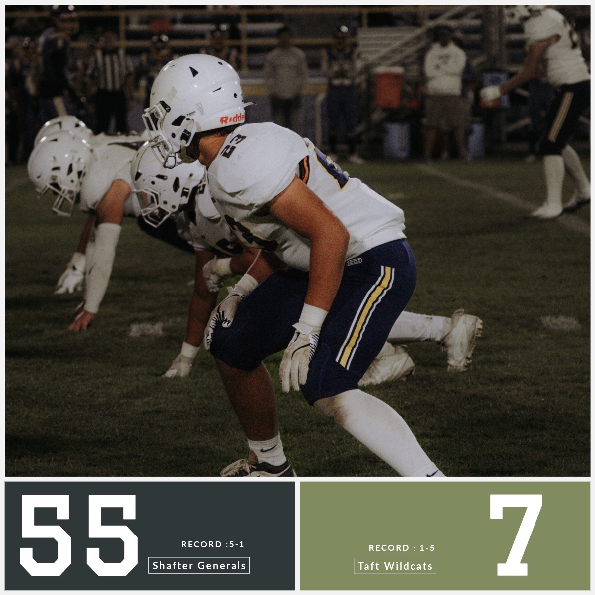 ShafterFootball's tweet image. Happy for the win, but not content on where we are.  #GeneralsLead