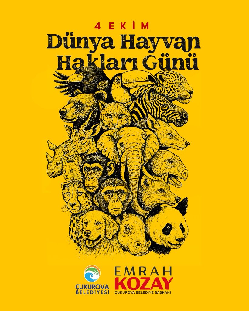 Hayvan dostlarımızın yaşam hakkını korumak ve onlara güvenli bir dünya sunmak hepimizin sorumluluğu. 
Çukurova’da tüm canlılar için daha yaşanabilir bir şehir inşa ediyoruz🌍✨
