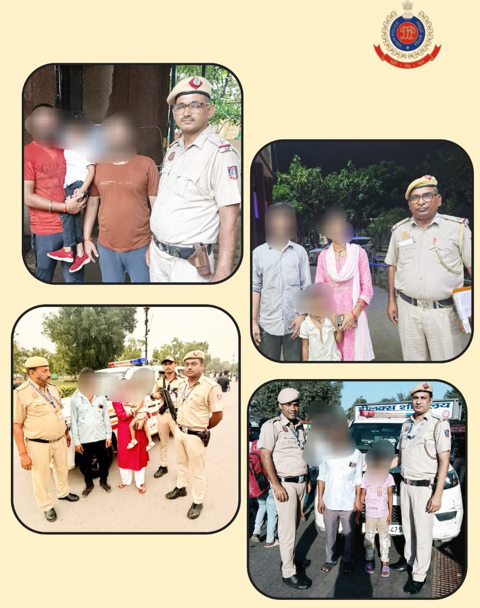 DCPPCRDELHI's tweet image. #Delhi #Police #PCR personnel reunited four #missing #children with their families. Not only brought smile to the families back but averted probable mishaps also.
#OperationMilap
#DelhiPoliceUpdates
#PCRUpdates
@DelhiPolice 
@CPDelhi