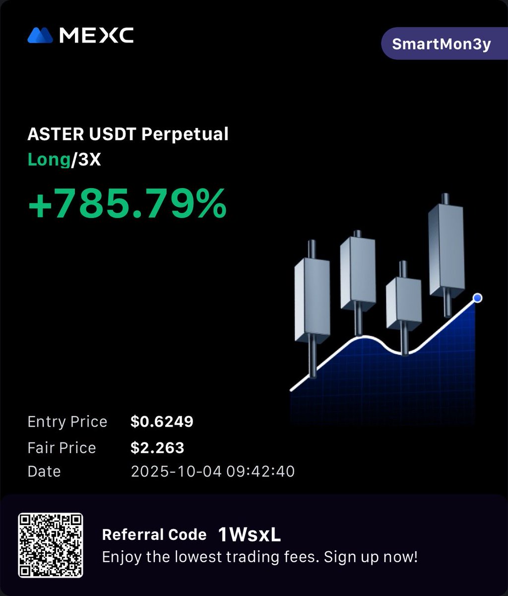 It’s reckless of me to glorify not taking any profits on $ASTER 

I don’t do this very often, 95% of the time I take out my initials as it moves up.

But, most of my money this cycle has been made going full retard mode and having patience when the time was right. 

Watching