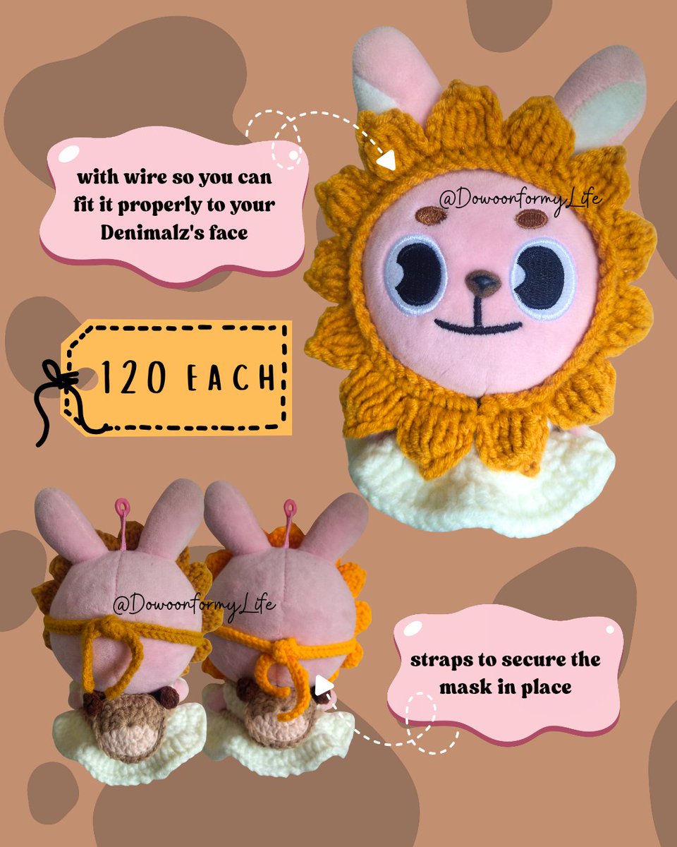#DonSails
PRE-ORDER
WTS LFB
Crochet Sunflower Mask by me
(free-handed this too)
120php each

5 slots only

DOO: 10/10
DOP: PAYO, pf+sf once item's ready to ship

t. wts lfb day6 denimalz sunflower mask pil don bang kke crochet sungjin youngk wonpil dowoon ph