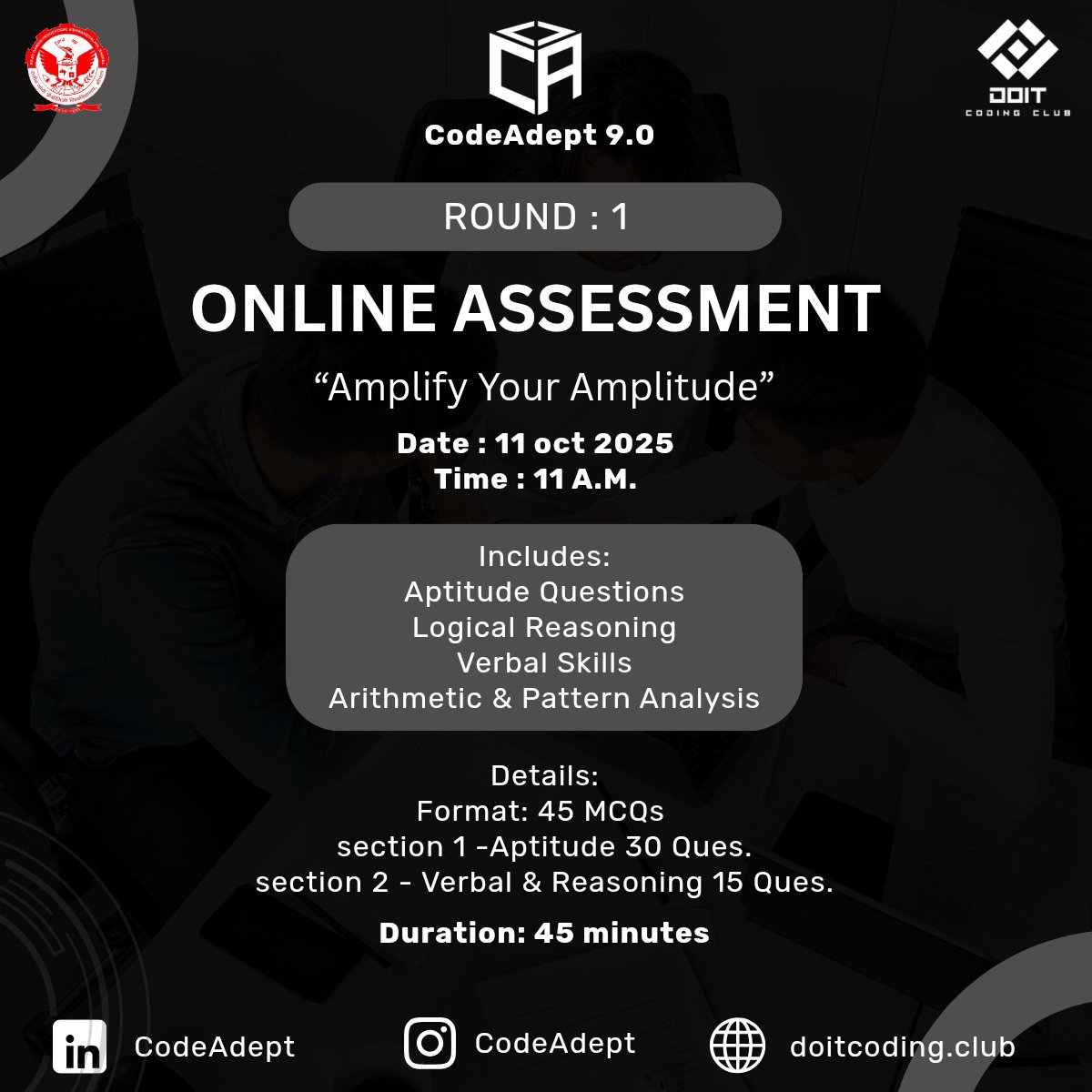 codeadept_'s tweet photo. The Battle Unfolds! ✨
 CodeAdept 9.0
👉 Check out the round-1 details below &amp; start your prep today! 🚀 https://t.co/AwYw3qEaWJ