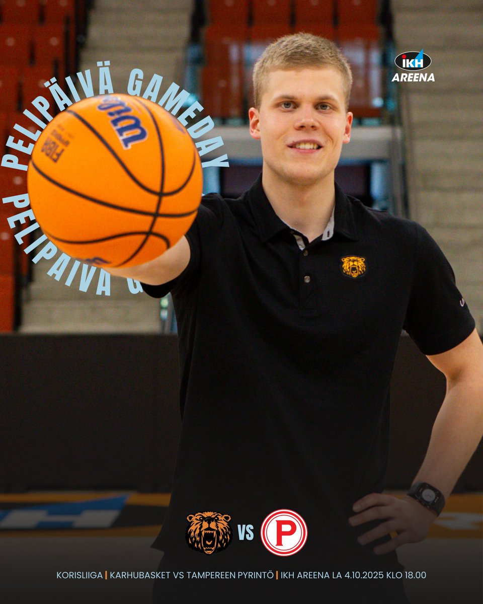 Kausi käyntiin tänään lauantaina kotiyleisön edessä.

Ottelu Joona Hakamaan Pyrintöä vastaan alkaa klo 18.00.

Lipunmyynti aulassa alkaa klo 16.00, ja samalla ravintolat palvelevat.

Liput ennakkoon osoitteesta lippu.fi/artist/karhuba…

#Korisliiga #Karhubasket