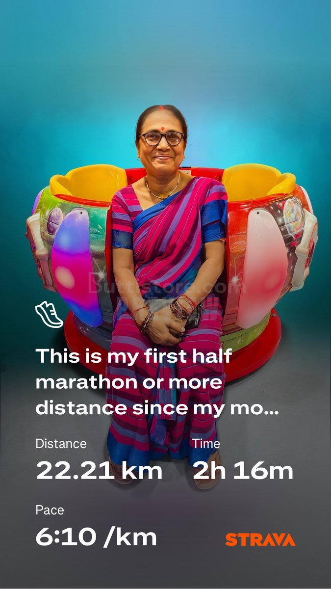 sujitprakashjha's tweet image. This is my first half marathon or more distance since my mom left us. So, this 22.22 kms came after 222 days. Maa, we are nothing without you. 😞 This run is for you! 🙏

@FitIndiaOff 
@kheloindia 
@KhelMaithili 

#momlove 
#maa