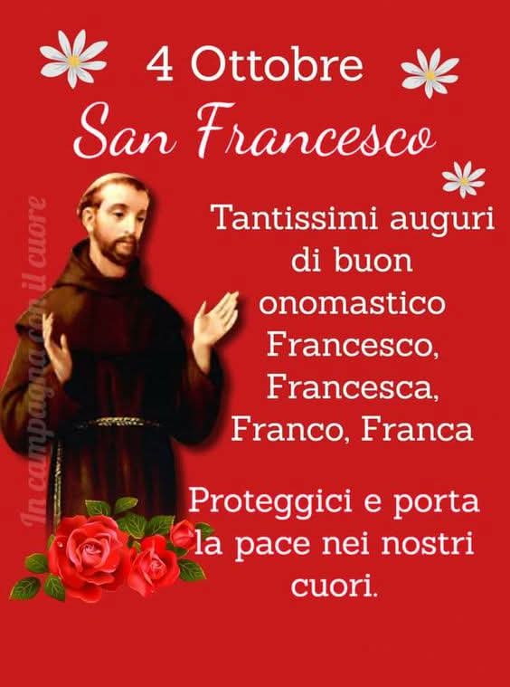 GrassoMaria6's tweet photo. Buongiorno oggi 4ottobre si festeggia San Francesco d'Assisi ..Auguri a tutti 🌺 https://t.co/DqIuqZAh3v