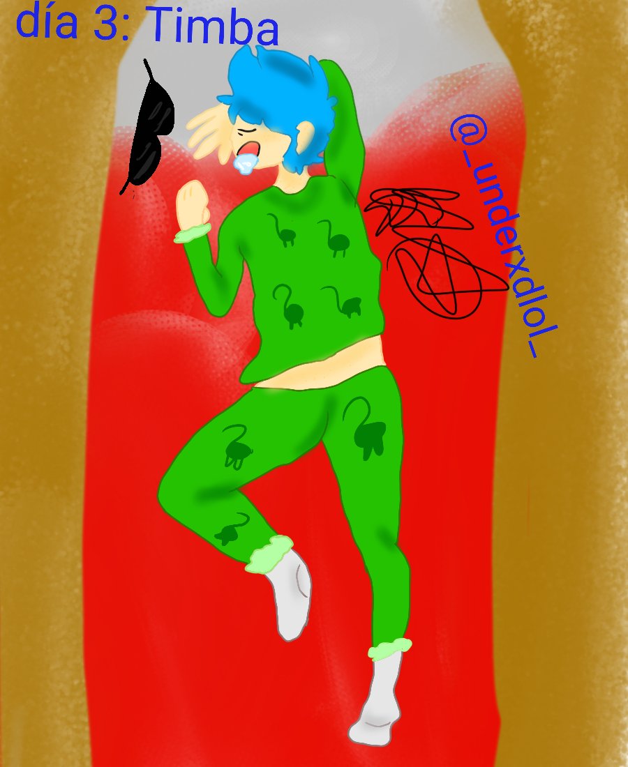 Aún con el #CoMPaSTober2025 un poco tarde pero estaba esforzándome, hoy traemos a #TimbaVK que estaba esforzándose también 💙