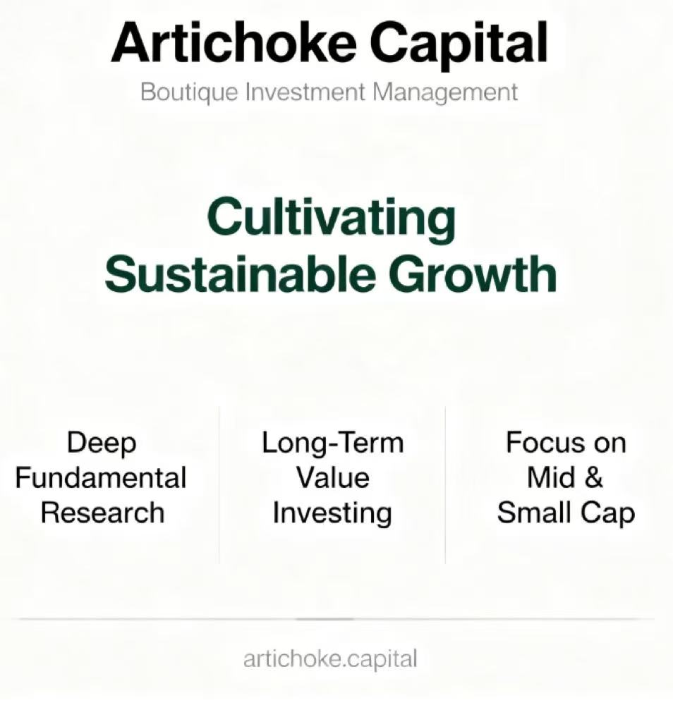 Artichoke Capital stands out with its disciplined focus on long-term value. By combining deep research with a concentrated mid/small-cap strategy, it delivers the personalized approach of a true boutique firm.#CantonGraphics