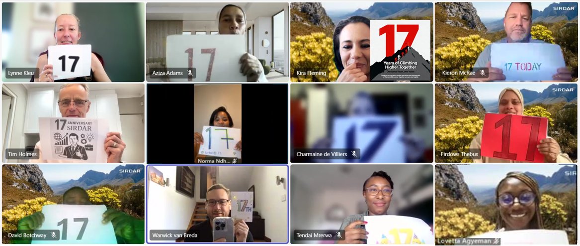 Today we celebrate 𝟭𝟳 𝘆𝗲𝗮𝗿𝘀 𝗼𝗳 𝗦𝗶𝗿𝗱𝗮𝗿!
 
From humble beginnings to boardrooms across Africa – and now beyond! 🌍
 
𝗛𝗲𝗿𝗲’𝘀 𝘁𝗼 𝘁𝗵𝗲 𝗻𝗲𝘅𝘁 𝗰𝗵𝗮𝗽𝘁𝗲𝗿 𝗼𝗳 𝗴𝗿𝗼𝘄𝘁𝗵! 🌱
 
#Sirdar #Anniversary #Celebrations #Growth