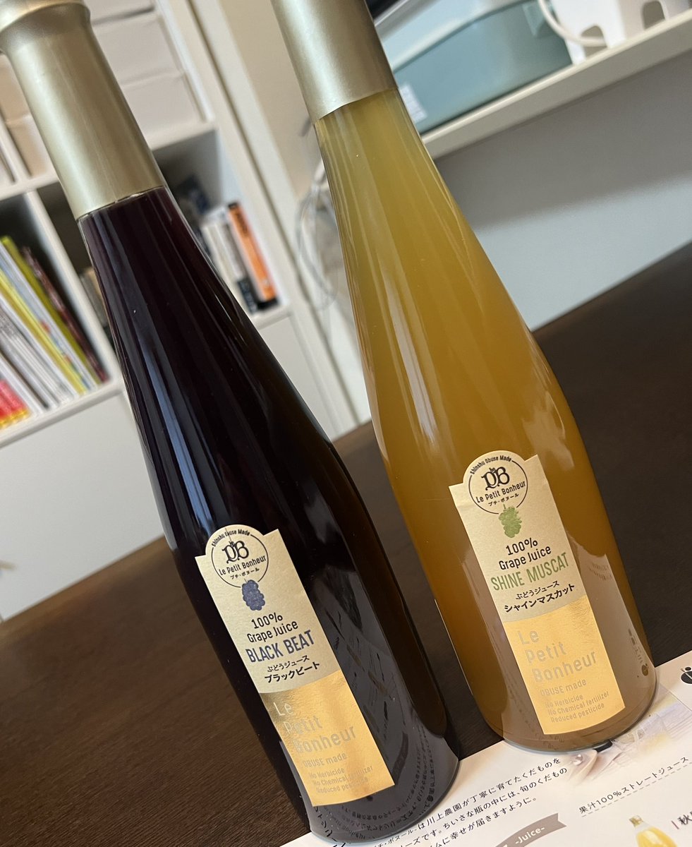 ふるさと納税のうちの一つ、ぶどうジュースが届きました。葡萄とシャインマスカット、どちらも楽しみです。ふるさと納税は頼むまでは面倒なのですが、頼むときにどれにするか悩んだり、届いてからの楽しみを考えるとやっぱり嬉しいですよね。