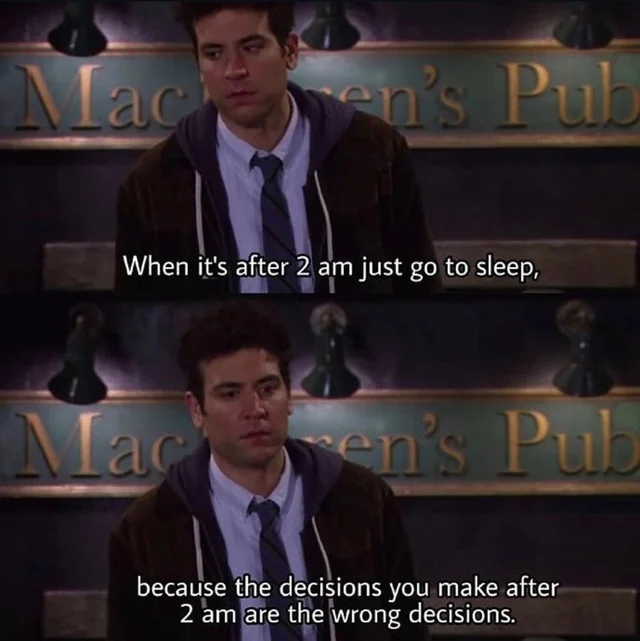 ¿Nada bueno pasa después de las 3 a.m.?