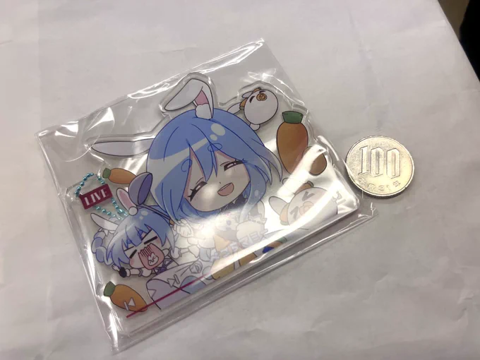 ホロクルに持ってく子たち届いた～!! 透明感増し増しで可愛いな～⸜(◍'˘`◍)⸝ アクキーね、想像してたよりひと回りくらいおっきい いっぱいお迎えされたらいいなぁ～⸜(◍'˘`◍)⸝