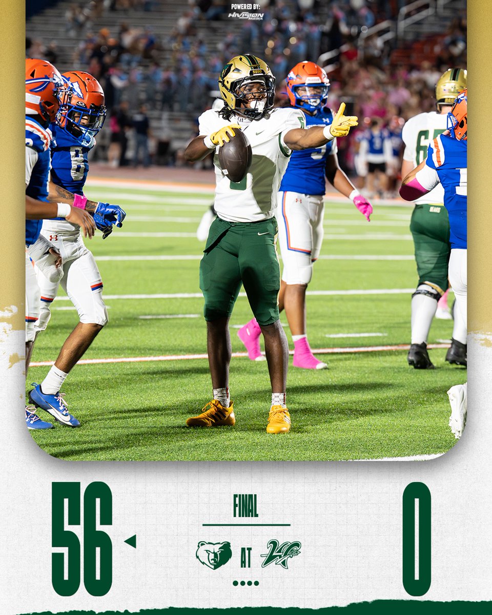 Final score from Mesa:

🐻 <a href="/bashagridiron/">Basha Gridiron</a> 56 - 🪵 <a href="/WestwoodFBMesa/">Westwood Football</a> 0

Your bears roll into their bye week with their first region win of the season! 

<a href="/MarquesReischl/">Marques Reischl</a> <a href="/BashaAthletics/">Basha HS Athletics</a> <a href="/bashabearnation/">Basha Bear Nation</a>