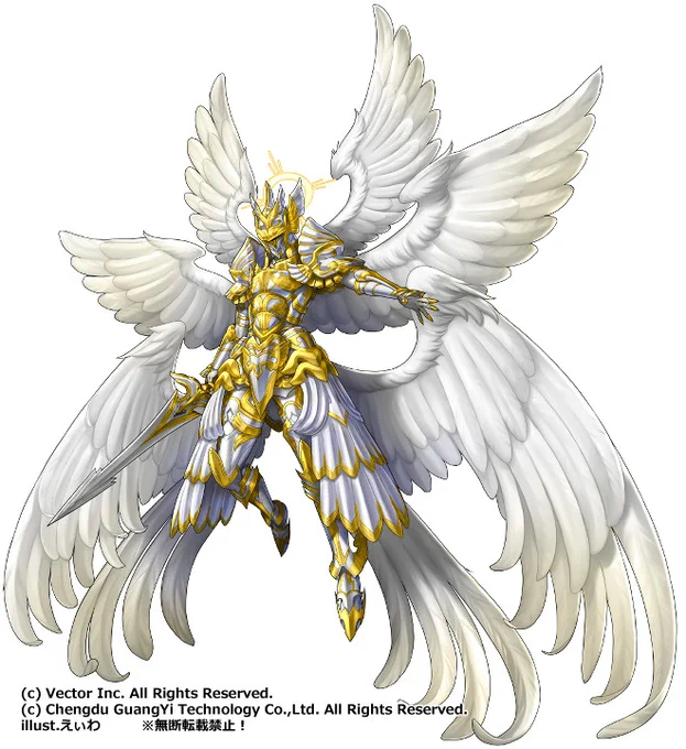 #天使の日 #ANGEL 今日が天使の日だそうで、 以前お仕事で描いた。天使ミカエルとその中の天使