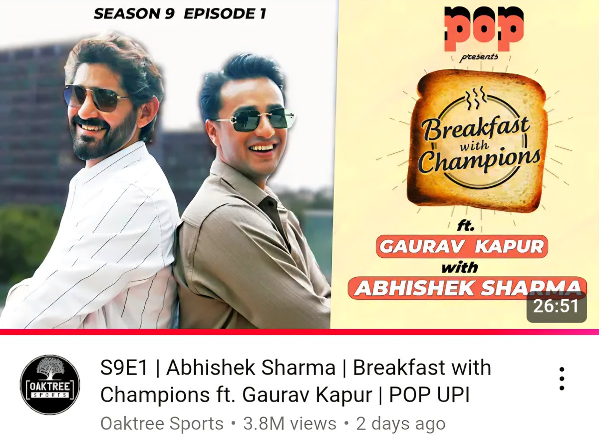 vikasthakur02's tweet image. Another season of #BreakfastWithChampions
Always fun to watch!!⭐️
@gauravkapur