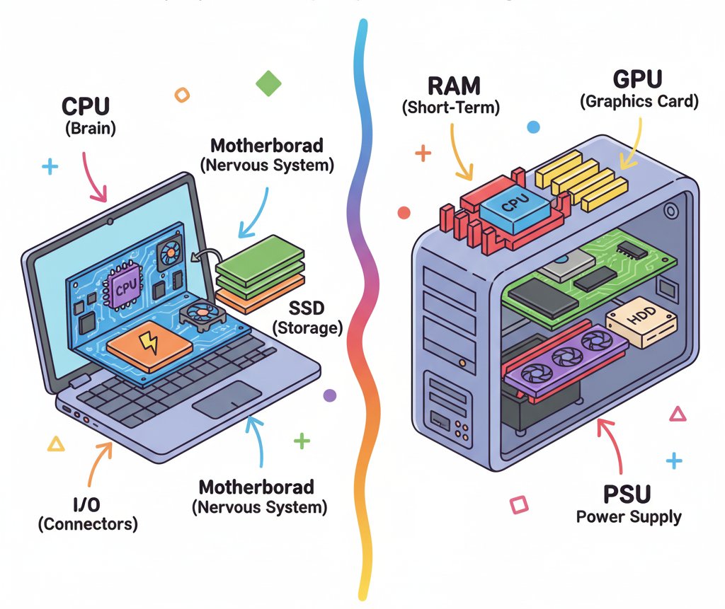 basicscomp's tweet image. 👩💻 New to computers?
Don’t worry—we’ve broken it down for you!
Check out the 7 key components of every computer explained in simple terms.

👉 Start learning now: basicscomp.com/what-are-the-7…

#TechForBeginners #ComputerEducation #TechTips #ComputerParts