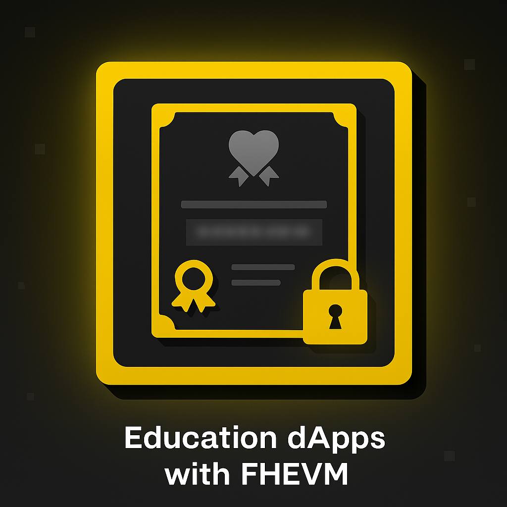 kengdaica's tweet image. diplomas, grades, credentials
public but private.

with FHEVM, @zama encrypts records on-chain while keeping them verifiable.

devs, ready to build the first private EdTech dApp?

#EducationOnChain #Web3 #ZamaCreatorProgram