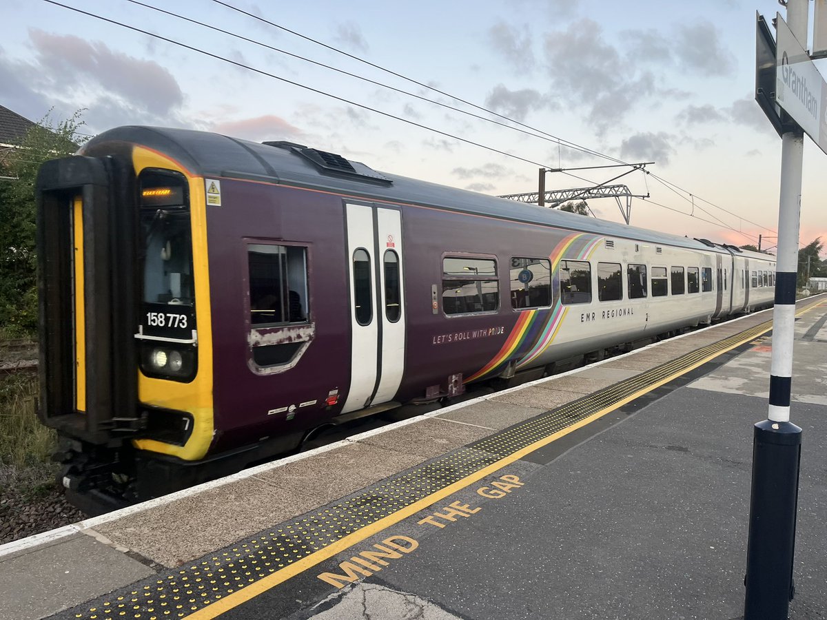 Train day , wonder where could be going <a href="/GarethDennis/">Gareth Dennis</a> , traveling north <a href="/LNER/">London North Eastern Railway</a>  <a href="/TPExpressTrains/">TransPennine Express</a> <a href="/northernassist/">NORTHERN 🚆</a> will be providing the transport , but no better way start the day but with a rainbow thank you <a href="/EastMidRailway/">East Midlands Railway (EMR)</a> #railway200 <a href="/HitachiRailENG/">Hitachi Rail (ENG)</a>