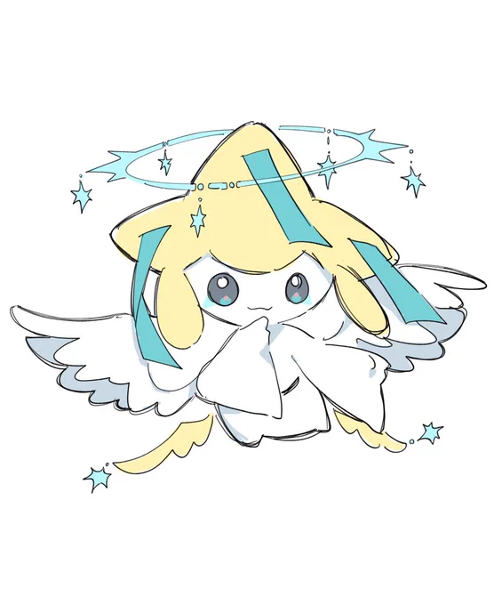 ジラーチ天使化願いを叶えてくれる系天使。 #ポケモン天使化