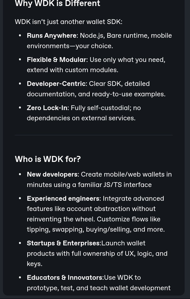 paoloardoino's tweet image. WDK by Tether, our Wallet Development Kit, is getting ready for open-source.

Trillions of self-custodial wallets.
No string attached.
Pure freedom.