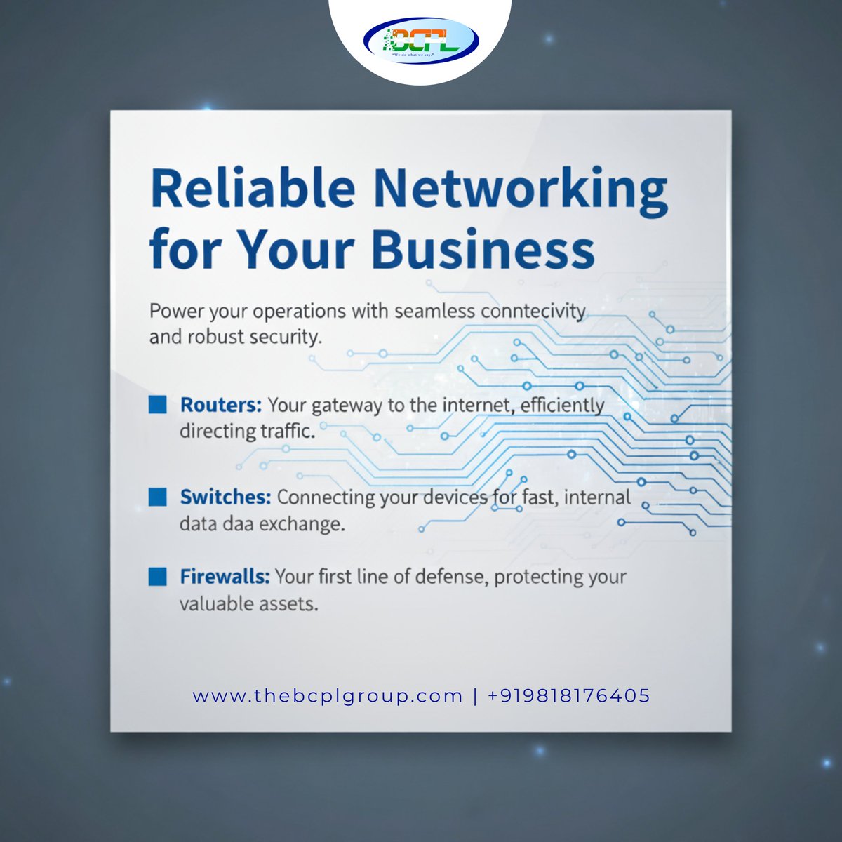 BCPL_Group's tweet image. Enhance your business connectivity with Brinda Corporation Pvt Ltd (BCPL) advanced networking solutions - from high-performance routers and switches to secure firewalls. 

#NetworkingSolutions #BCPL #ITInfrastructure #BusinessConnectivity #Firewalls #Routers #Switches