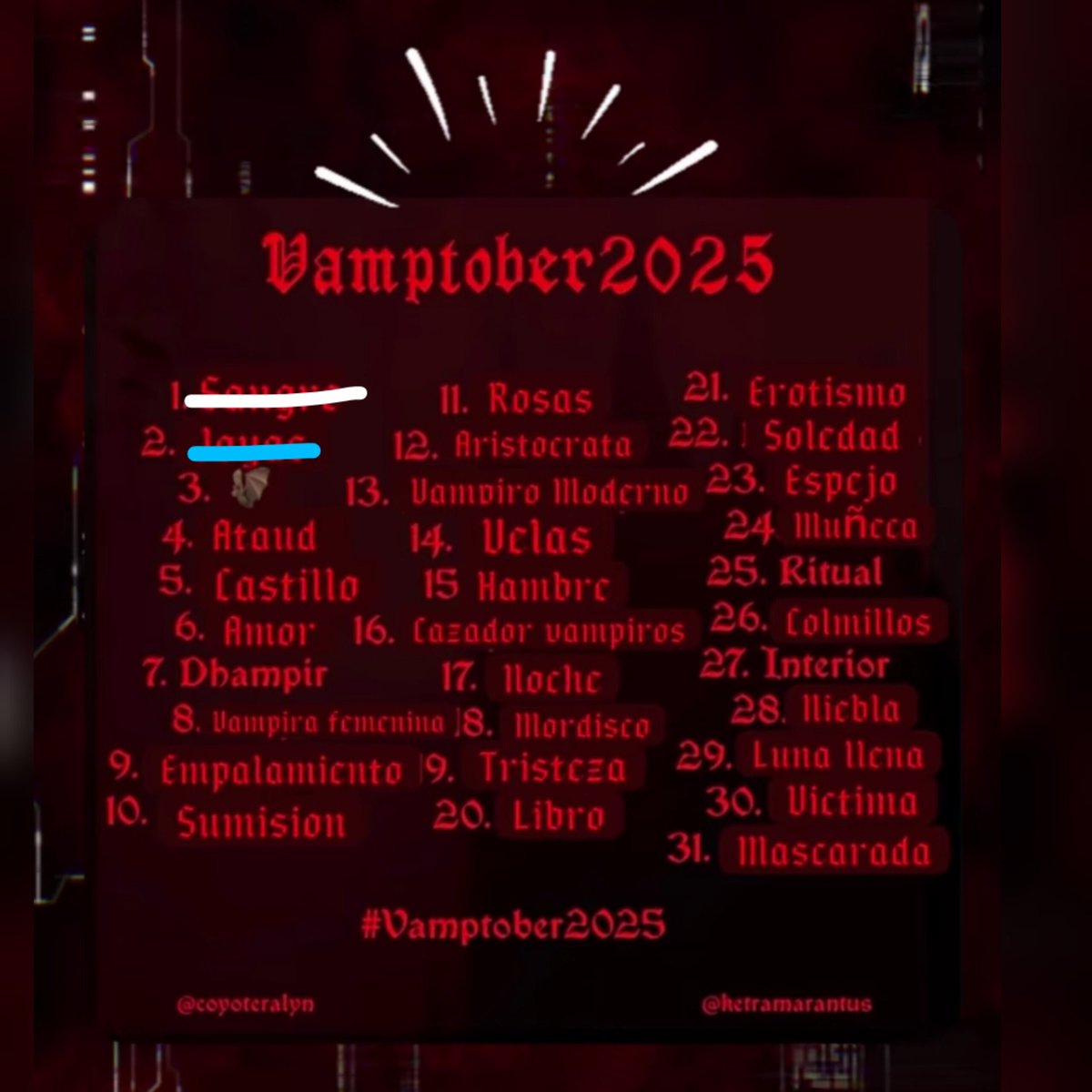 A prince became obsessed with the soldier long before the war and when Vladeck was about to die. He couldn't stand a world without him

#Vamptober2025 #Día2 #Day2 #joyas #Jewelry #Vampiros #Vampires #DarkArt #Vampirism #Gótico #Gothic #Fantasy #Fantasía #VampireArt #Inktober2025