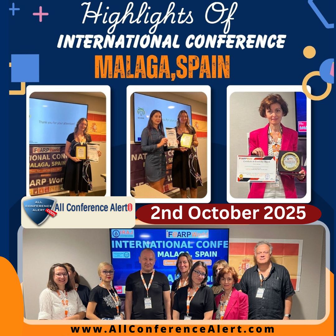 AllConefernce's tweet image. 🌍 IFEARPWORLD SUCCESSFULLY ORGANIZED AN INTERNATIONAL CONFERENCE IN MALAGA, SPAIN! 🇪🇸

📅 Date: 02nd October 2025
📍 Venue: Malaga, Spain

🔹 Organized by:  @ifearpworld 
🔹 Media Partner: allconferencealert.com

#allconferencealert #IFEARPWorld #ConferenceSuccess #MalagaSpain