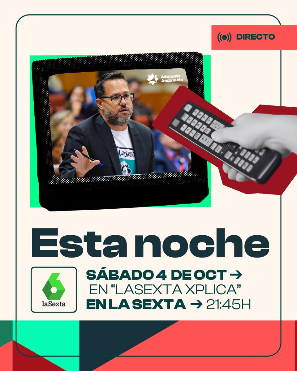 Esta noche, en La Sexta, un poquito de Andalucía en Madrid 

💚🤍💚
