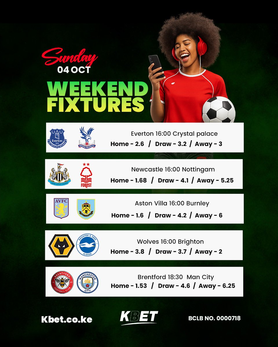 kbetltd's tweet photo. Sunday showdown!⚽️

The Premier League is back with FIRE fixtures! Can Man City continue their dominance away at Brentford? Or will there be a major upset?
The odds are HOT and waiting for you. 🤑

Don't miss out on these huge odds

Tap https://t.co/osSs8uypQD to win more

#KBet https://t.co/XOPzPQiHfF