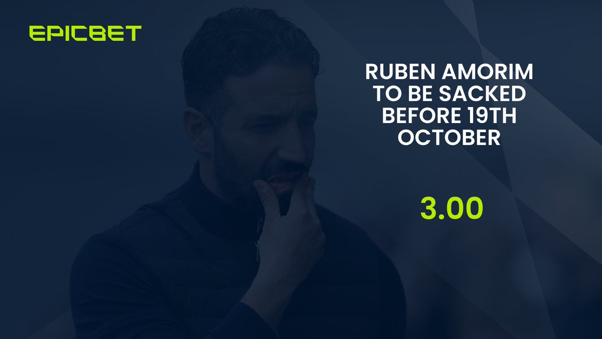 Some say it might be the last match for Ruben as a head coach of Manchester United. What are your thoughts?

If you are certain that he'll be sacked after this match, this link is for you 👉 go.epicbet.com/RubenAmorimX
