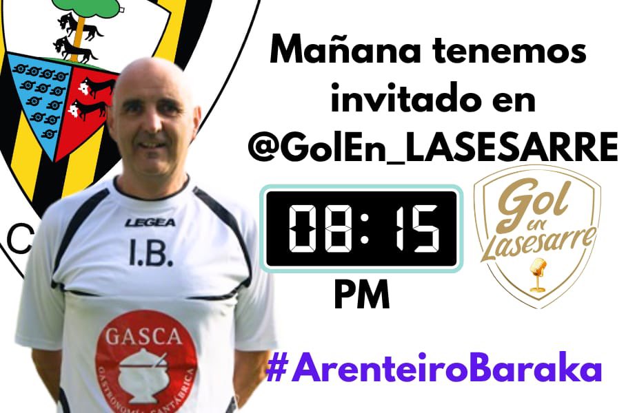 💛¡J-06, a por la PRIMERA Victoria a domicilio!🖤
#ArenteiroBaraka

⚽️<a href="/CD_Arenteiro/">CD Arenteiro</a> 
                 Vs
🐝<a href="/BarakaldoCF/">Barakaldo C.F.</a> 

📆Domingo 5.
⏰20:15
🔥T2, EPISODIO 6
<a href="/GolEn_LASESARRE/">Gol en Lasesarre</a>🔥

📍TWITCH y TWITTER
twitch.tv/gol_en_lasesar…

👥Colaboran:
<a href="/canalbarakaldo/">Canal Barakaldo CBK</a> 
<a href="/mediagualdi/">La Media Gualdinegra</a> 
<a href="/mejutoo/">meju</a>